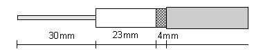 wymiary zarobionego kabla RG11