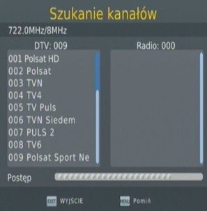 szukanie kanałów szukanie kanałów